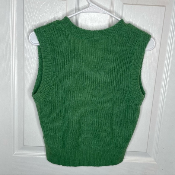 Madewell The Fineloft Shrunken Sweater Vest Alpaca Blend in Garnish Green S - Picture 5 of 11